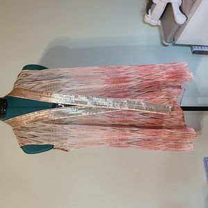 Chico's sheer pink python vest
